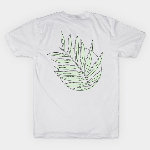 Herbal Botanical Leaf in Circle by JDP Designs